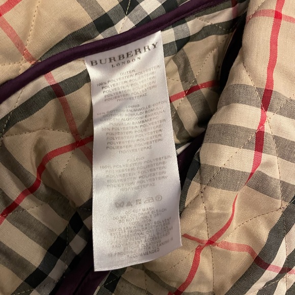 Burberry Quilted purple double zip jacket - Picture 14 of 14